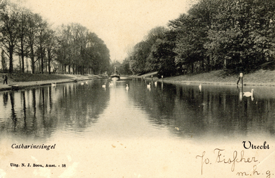 606677 Gezicht op de Stadsbuitengracht te Utrecht, met links de Catharijnesingel.